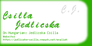 csilla jedlicska business card